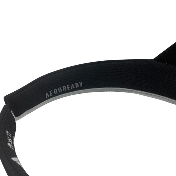 Adidas Black White Polyester Spandex Visor Cap Golf Run Jog Exercise Unisex OS - Picture 7 of 8